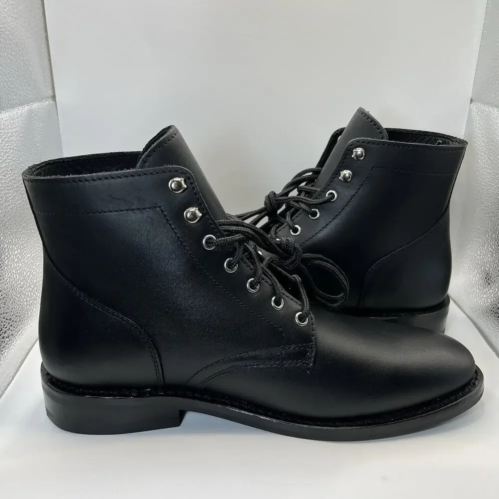Thursday President Boots Men's 11 Wide Black Matte Rugged Resilient Leather NWOB